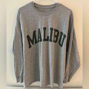 John Galt Malibu Grey and Green Long Sleeve Shirt